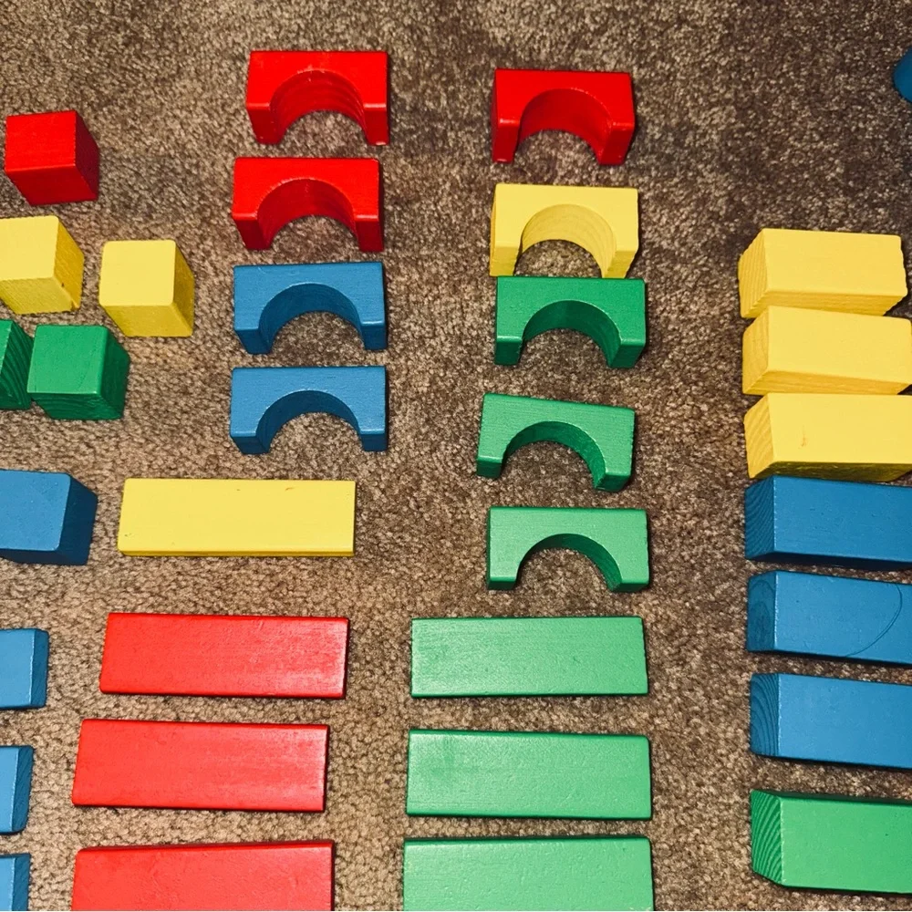 Colorful Small Wooden Blocks - Picture 4 of 16